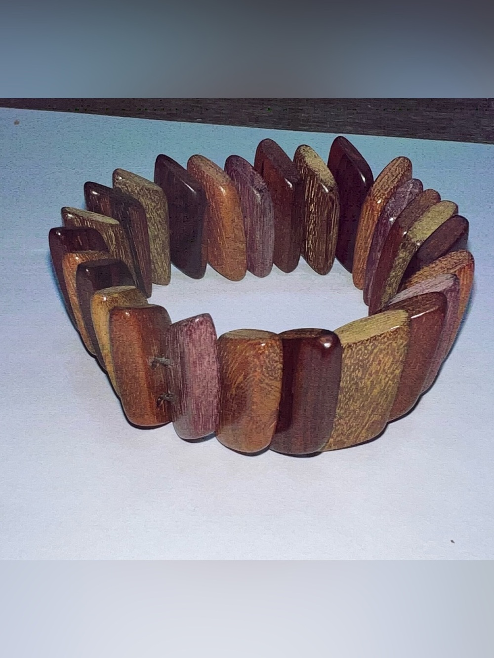 Handmade Stretch Wooden Costa Rica Bracelet NWOT